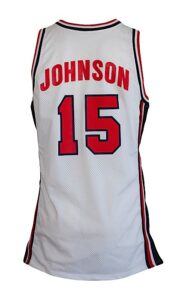 1992 Earvin “Magic” Johnson USA Olympic Pro-Cut Home Autographed Jersey