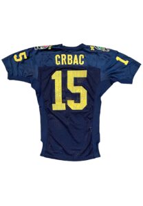 1992 Elvis Grbac Michigan Wolverines Game-Issued & Autographed Rose Bowl Jersey