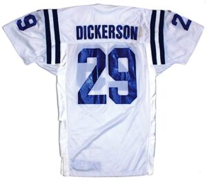 1992 Eric Dickerson Indianapolis Colts Game-Used & Autographed Road Jersey