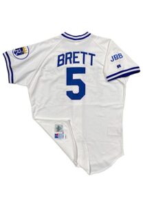 1992 George Brett Kansas City Royals Game-Used & Autographed Home Jersey