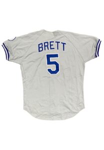 1992 George Brett Kansas City Royals Game-Used & Signed Road Jersey