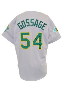 1992 Goose Gossage Oakland Athletics Game-Used & Autographed Road Jersey