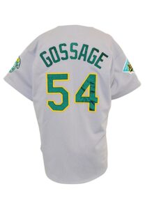 1992 Goose Gossage Oakland Athletics Game-Used & Autographed Road Jersey