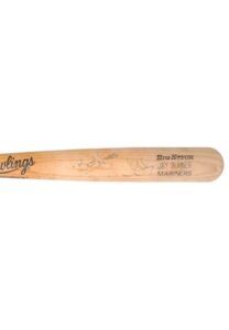 1992 Jay Buhner Seattle Mariners Game-Used & Autographed Bat