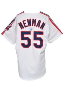 1992 Jeff Newman Cleveland Indians Coaches Worn & Autographed Home Jersey