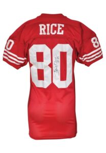 1992 Jerry Rice San Francisco 49ers Game-Used & Autographed Home Jersey