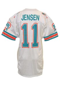 1992 Jim Jenson Miami Dolphins Game-Used & Autographed Home Jersey