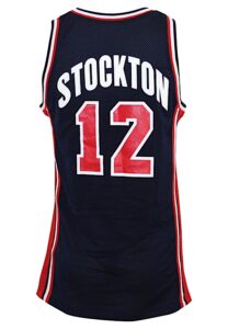 1992 John Stockton United States Olympics “Dream Team” Game-Used Blue Uniform