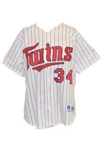 1992 Kirby Puckett Minnesota Twins Game-Used Home Jersey