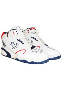 1992 Larry Bird USA Basketball Olympic “Dream Team” Game-Used & Dual-Autographed Sneakers