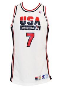 1992 Larry Bird USA Basketball Olympic “Dream Team” Team-Issued Home Jersey