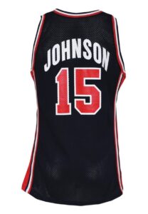 1992 Magic Johnson Olympic Dream Team Game-Used Road Jersey 