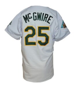 1992 Mark McGwire Oakland A’s Game-Used Home Jersey