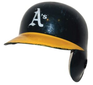 1992 Mark McGwire Oakland Athletics Game-Used ALCS Batting Helmet