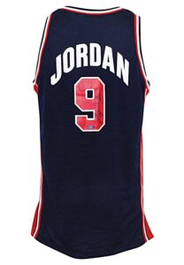 1992 Michael Jordan United States Olympics “Dream Team” Game-Used & Autographed Blue Uniform (2)(Mint 10 UDA Sig • JSA • Gold Medal Team)