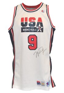 1992 Michael Jordan USA Olympics “Dream Team” Game-Used & Autographed Home Jersey (Sourced From Craig Sager via the US Olympic Committee • Finest Known Example) 