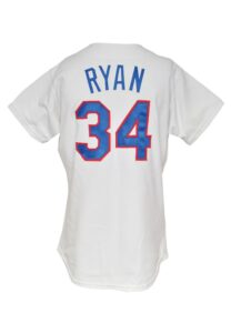 1992 Nolan Ryan Texas Rangers Game-Used Home Uniform