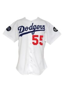 1992 Orel Hershiser LA Dodgers Game-Used Home Jersey