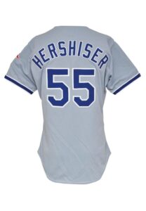 1992 Orel Hershiser LA Dodgers Game-Used Road Jersey