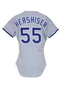 1992 Orel Hershiser Los Angeles Dodgers Game-Used Road Jersey