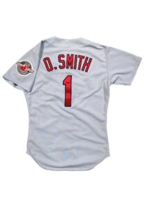 1992 Ozzie Smith St. Louis Cardinals Game-Used Road Jersey