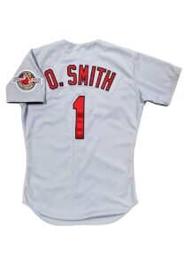 1992 Ozzie Smith St. Louis Cardinals Game-Used Road Jersey