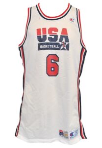 1992 Patrick Ewing USA Olympics “Dream Team” Pro Cut Home Jersey