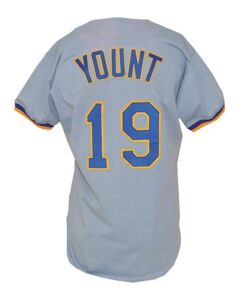 1992 Robin Yount Milwaukee Brewers Game-Used & Autographed Road Jersey