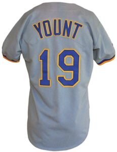 1992 Robin Yount Milwaukee Brewers Game-Used & Autographed Road Jersey