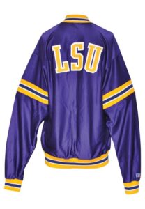 1992 Shaquille O’Neal LSU Fighting Tigers NCAA Tournament Worn Warm-Up Suit (2)(Personal Gift to Coach Brown After The Game • 12-for-12 From the Foul Line • Brown LOA)