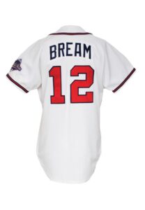 1992 Sid Bream Atlanta Braves World Series Game-Used Home Jersey