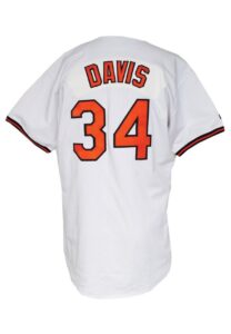 1992 Storm Davis Baltimore Orioles Game-Used Home Jersey