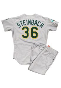 1992 Terry Steinbach Oakland A’s Game-Used & Autographed Uniform