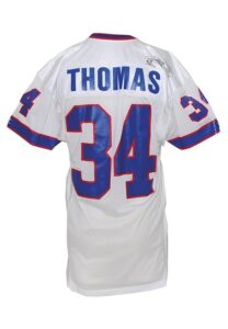 1992 Thurman Thomas Buffalo Bills Game-Used & Autographed Road Jersey