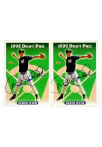 1992 Topps Derek Jeter “Draft Pick” Autographed LE #98 Cards