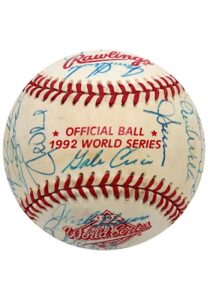 1992 Toronto Blue Jays Team Signed OWS Baseball