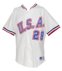 1992 USA Olympic Game-Used Baseball Ensemble – #28 Jersey, Pants & Team Issued Jacket