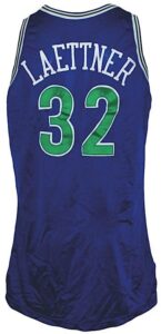 1993-1994 Christian Laettner Minnesota Timberwolves Game-Used Road Jersey