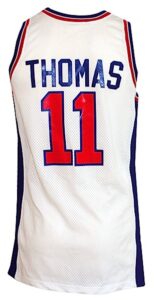 1993-1994 Isaiah Thomas Detroit Pistons Game-Used Home Uniform