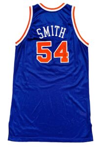 1993-94 Charles Smith NY Knicks Game-Used & Signed Jersey