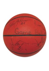 1993-94 Charlotte Hornets Team Autographed Game-Used Basketball