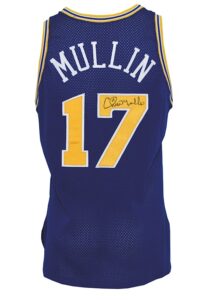 1993-94 Chris Mullin Golden State Warriors Game-Used & Autographed Road Jersey with Captain’s “C”