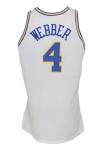 1993-94 Chris Webber Golden State Warriors Game-Used Home Jersey 