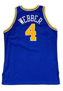 1993-94 Chris Webber Golden State Warriors Rookie Game-Used Jersey