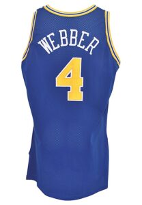 1993-94 Chris Webber Rookie Golden State Warriors Game-Used Road Jersey