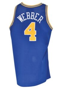 1993-94 Chris Webber Rookie Golden State Warriors Game-Used Road Jersey (RoY Season)