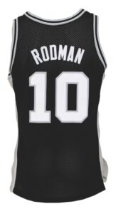 1993-94 Dennis Rodman San Antonio Spurs Game-Used Road Jersey with 1994-95 Road Shorts