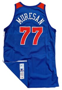 1993-94 Gheorghe Muresan Washington Bullets Rookie Game-Used & Signed Jersey