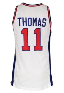 1993-94 Isiah Thomas Detroit Pistons Game-Used Home Jersey (Pristine Provenance)