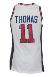 1993-94 Isiah Thomas Detroit Pistons Game-Used Home Jersey